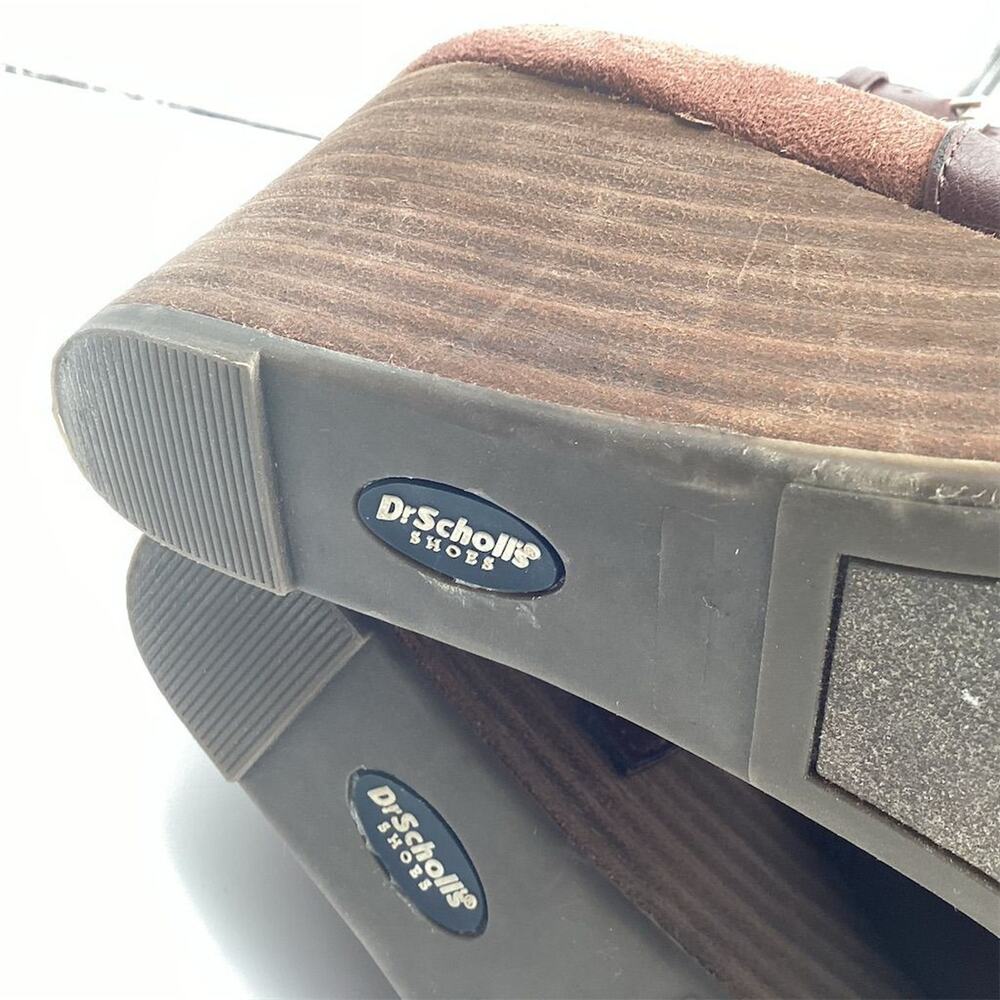 Dr. Scholl's Women's Brown Double Ankle Booties Size 9.5W Zip Wedge - Picture 11 of 11